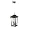 Z-Lite Beacon 2 Light Outdoor Chain Mount Ceiling Fixture, Black & Clear Beveled 568CHB-BK - alternate 3